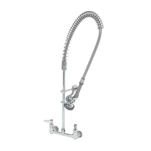T&S Brass And Bronze Pre-Rinse Spring Action Wall Mnt 8" C/C 1/2" Npt Male Inlet