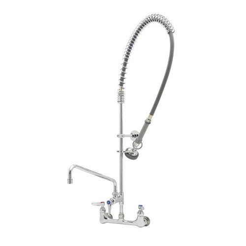 T&S Brass And Bronze 8" Wall Mount Add-On Faucet W/ 14" Swing Nozzle Sprayer