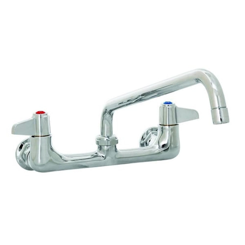T&S Brass And Bronze Faucet, Wall Mount, 8" Centers, 8" Swing Nozzle