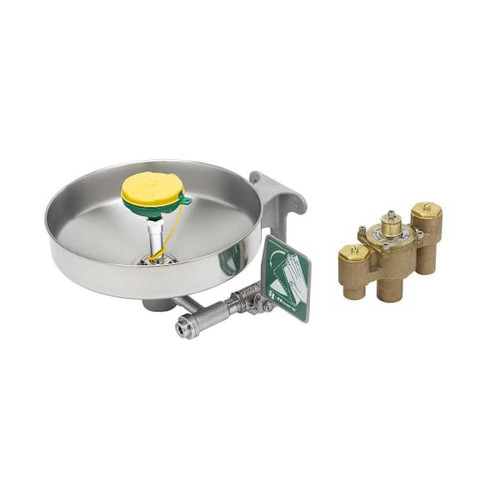 T&S Brass And Bronze Eyewash Wall Mount W/Thermostatic Mixing Valve