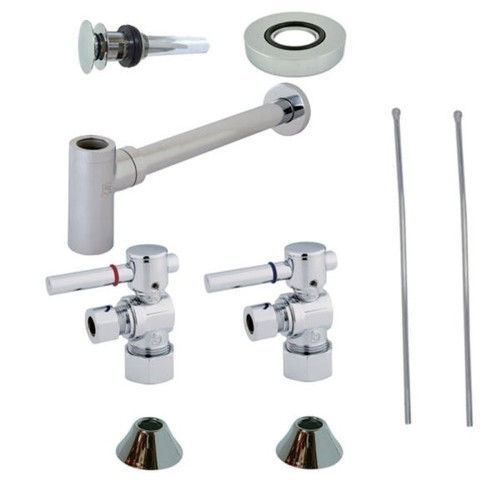 Kingston Brass Cc53301dlvokb30 Plumbing Sink Trim Kit With Bottle Trap And Drain