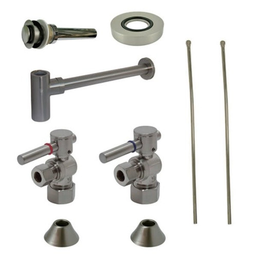 Kingston Brass Cc53308dlvkb30 Plumbing Sink Trim Kit With Bottle Trap And Drain