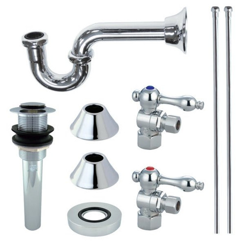 Kingston Brass Cc43101vkb30 Plumbing Sink Trim Kit With P-Trap And Drain