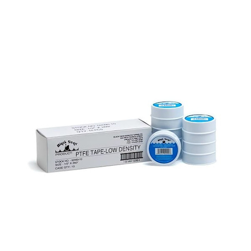 Black Swan PTFE Tape, 1/2 X 260", Use On Threaded Connections, Package Of 10