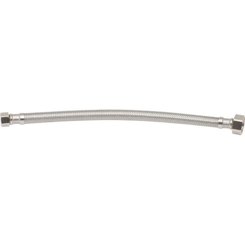 Maintenance Warehouse Stainless Steel Faucet Supply Line 12" 3/8 Flare X 1/2 Fiare