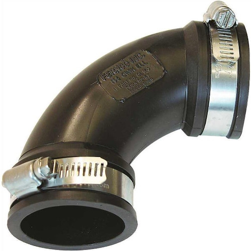 Fernco Plumbqwik Flexible Rubber Elbow, 1-1/2 In.