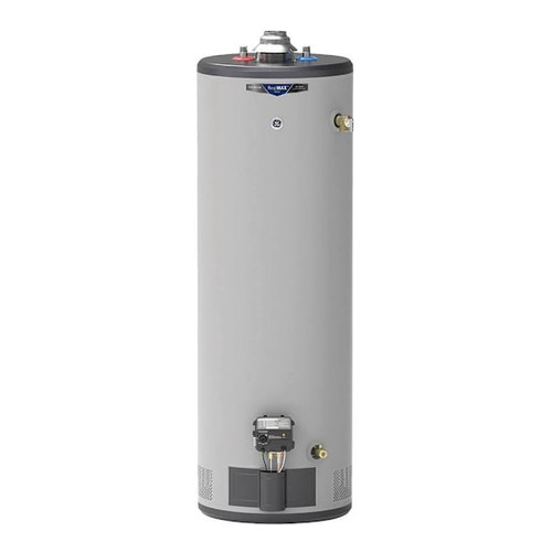 GE RealMAX Premium 40 Gal. Tall 40k BTU Natural Gas Atmospheric Water Heater With Smartshield, Side Valve