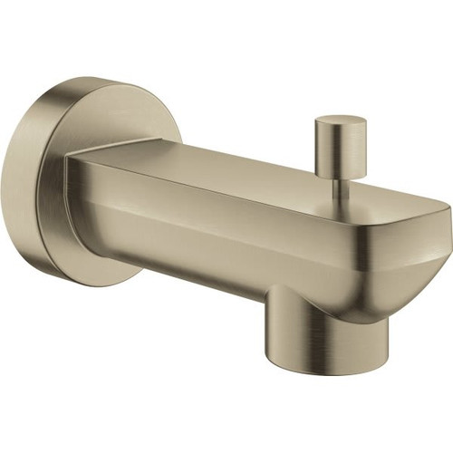 Grohe Lineare Brushed Nickel Wall-Mounted Tub Spout 2-5/8" With Diverter
