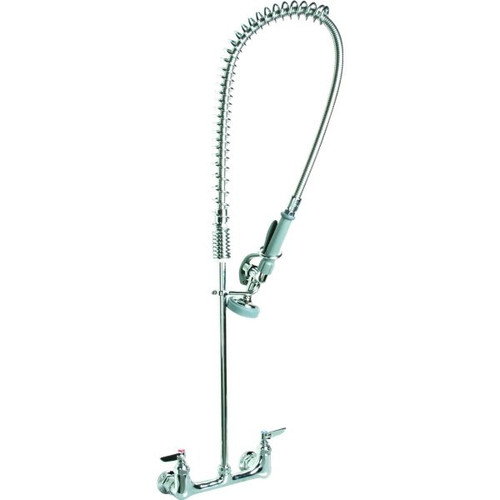 T & S Pre-Rinse Faucet Unit, 1.42 Gpm, 7.75 To 8.25" Center, Polished Chrome