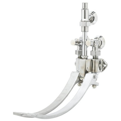 T & S Double Pedal Valve, Self-Closing, Volume Control, Chrome