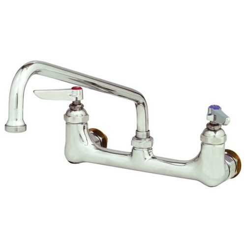 T & S Pantry Faucet 8" Centerset Swing Nozzle 12" Lever Handles, Chrome 23.09 Gpm