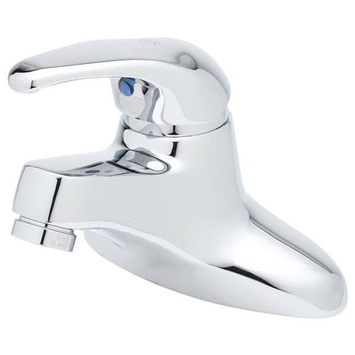 T & S Bathroom Faucet Single Lever 4" Centerset Cast Nozzle Chrome 0.5 Gpm
