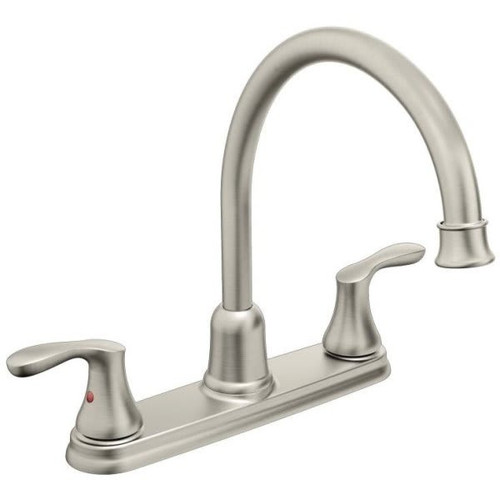 Cleveland Faucet Group Cornerstone Classic Stainless Two-Handle High Arc Kitchen Faucet 1.5 Gpm