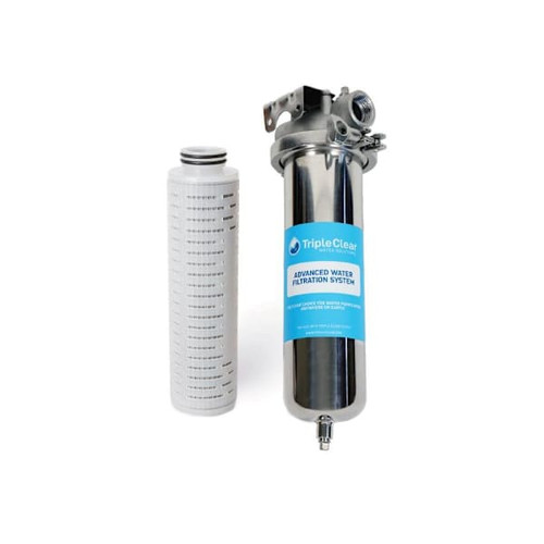 Triple Clear Water Solutions Force Field Steel Pou Ice Machine Filtration Kit