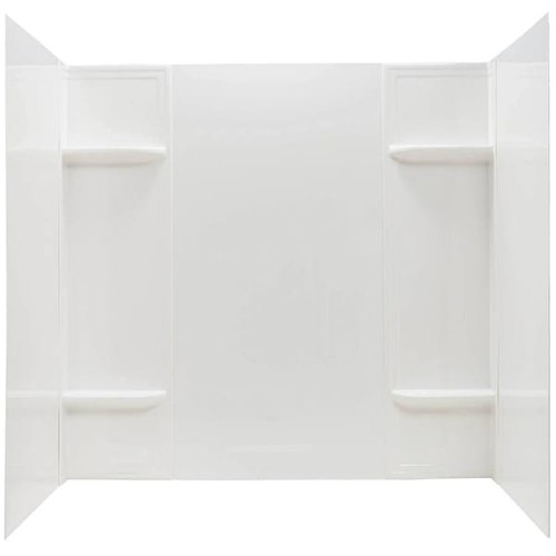 E.l. Mustee Mustee 60"W X 30"D X 58" H Adhesive Thermoplastic Bathtub Surround