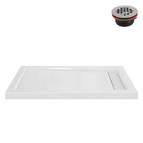 Streamline Dt-2224-102 48"X32" Alcove Pp Shower Base White W/ Right Drain, Inc.