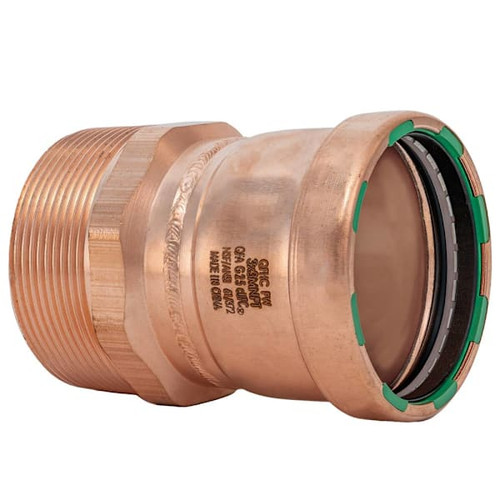 Quickfitting Surepress 3" Press X 3" Mnpt Copper Male Adapter