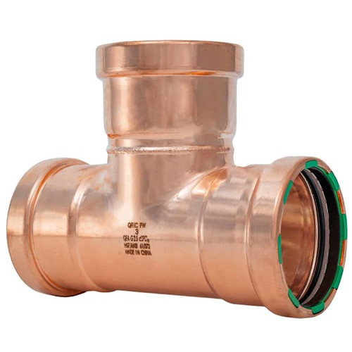 Quickfitting Surepress 3" X 3" X 3" Press Copper Tee Fitting