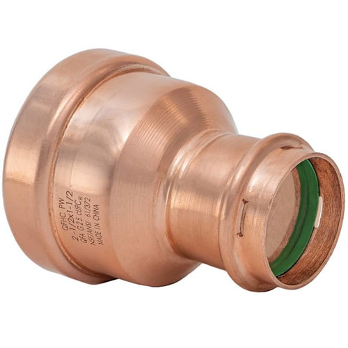 Quickfitting Surepress 2-1/2" Press X 1-1/2" Press Copper Reducing Coupling