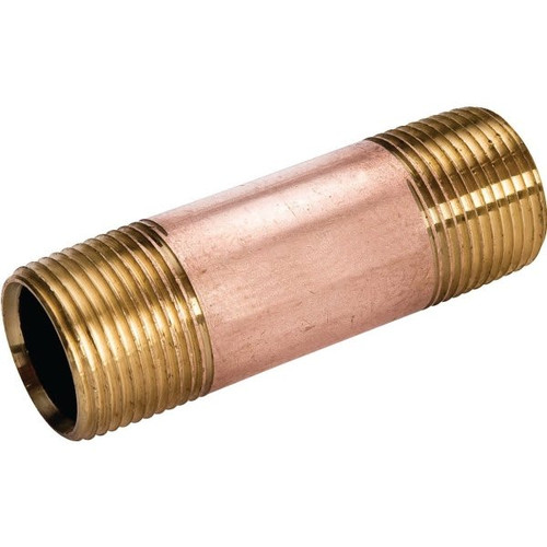 Mueller Streamline Brass Nipple, 3/4 X 3"