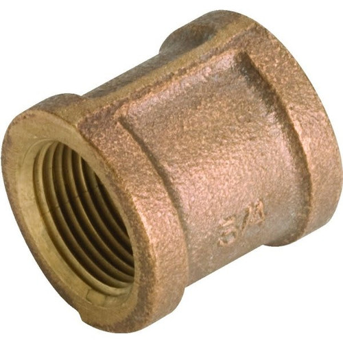 Mueller Streamline Brass Banded Coupling, 1/2 X 1/2", No Lead