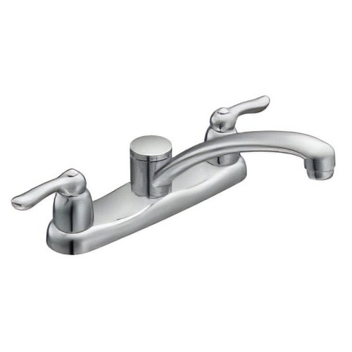 Moen Chateau Two-Handle Low Arc Kitchen Faucet Chrome
