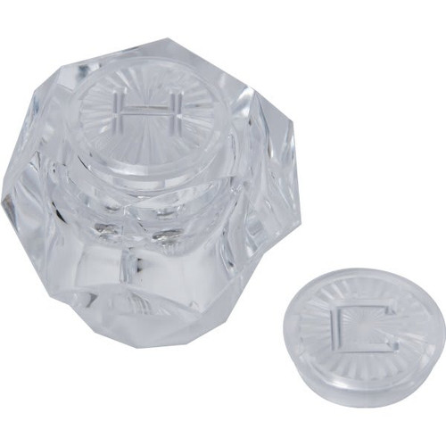 Replacement For Nibco/Phoenix Hot/Cold Faucet Handle Clear 2" Height
