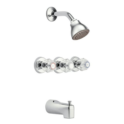 Moen Chateau Chrome Standard Tub/Shower Faucet, 1.75 GPM Shower, Chrome