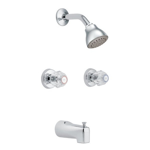 Moen Chateau Chrome Standard Tub/Shower Faucet Trim, 2.5 GPM Shower