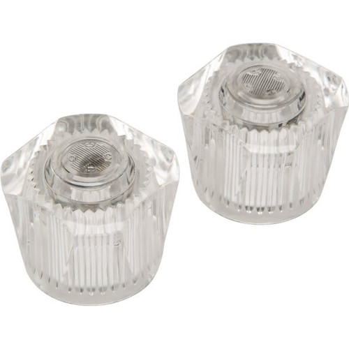 Replacement For Sterling Hot/Cold Faucet Handles Clear 1-1/2" Height 2pk