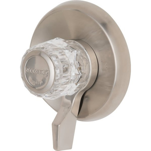 Mixet Valve Trim Kit, Metal And Acrylic Handles, Satin Nickel