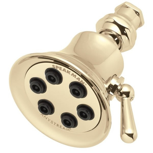 Speakman Anystream Retro Multi-Spray Showerhead Polished Brass 2.5 Gpm