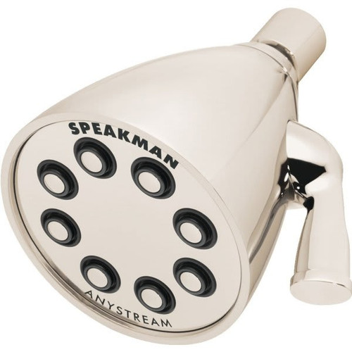 Speakman Icon Showerhead, Multi-Function, 8 Plunger Nozzles, 2.5 Gpm, Nickel
