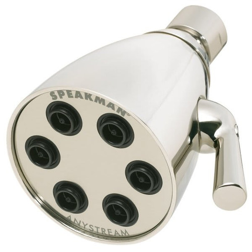 Speakman Icon Showerhead, Multi-Function, 6 Plunger Nozzles, 2.5 Gpm, Nickel