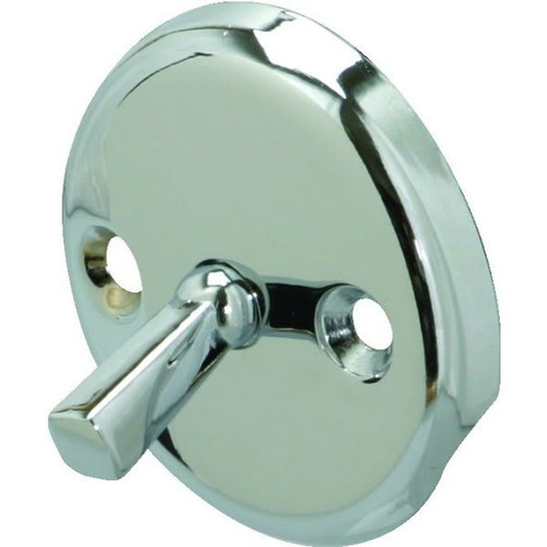 Bathtub Overflow Plate Trip Lever Chrome Finish Spring Clip Mechanism