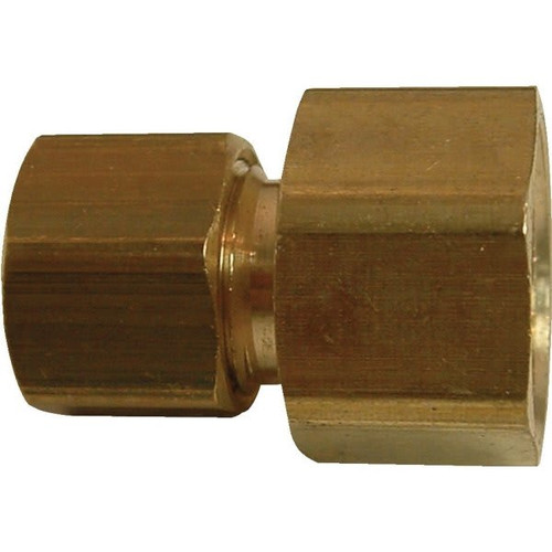 Brass 3/8 In. Comp X 1/2 In. Female Comp Adapter