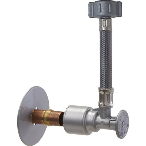 Flowtite R-Series Supply Stop Valve With 12" Braided Toilet Connector