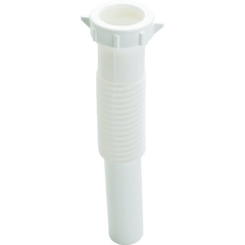 Pvc Tubular Tailpiece Threaded 1-1/4" X 9" Flexible, Package Of 2
