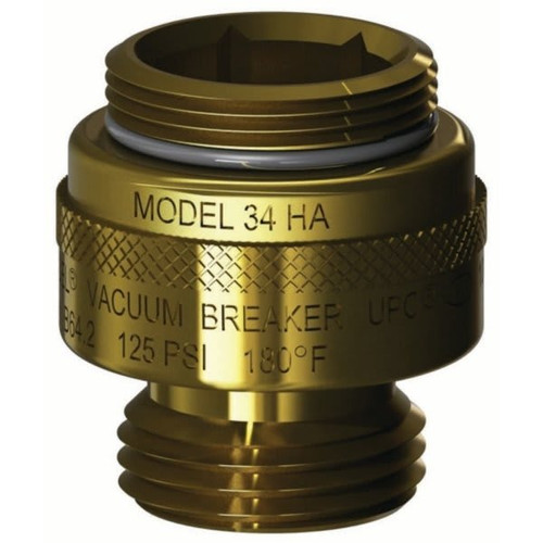 Woodford Single-Check Valve Integral Vacuum Breaker-Brass, 1 1/8-18