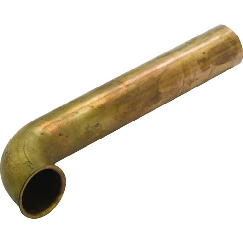 Brass Tubular Waste Arm 1-1/2" X 11-1/2" Direct Connect 22-Gauge Rough Brass
