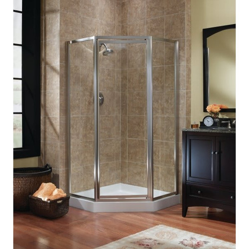 Tides 24 × 17 × 74-Inch Framed Neo Angle Shower Door