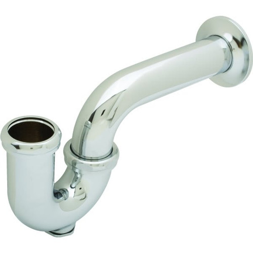 Brass Tubular P-Trap W/ Cleanout 1-1/2" X 1-1/4" And 1-1/2" Semi-Cast Brass