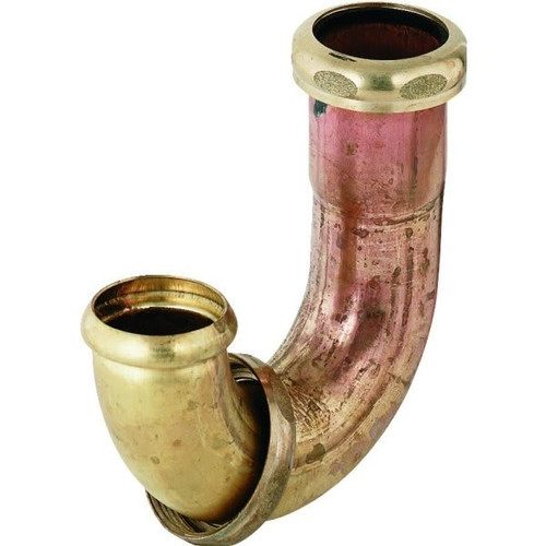 Brass Tubular J-Bend Los Angeles 1-1/2" X 1-1/2" And 1-1/4" 17-Gauge Rough Brass
