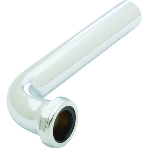 Brass Tubular Waste Elbow 1-1/4" X 8" Slip Joint 22-Gauge Satin Chrome Brass