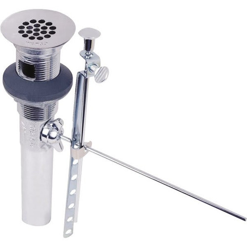 Watco 1 Piece Drop In Lav Drain, Replaceable Strainer & Pop Up Stopper Brass