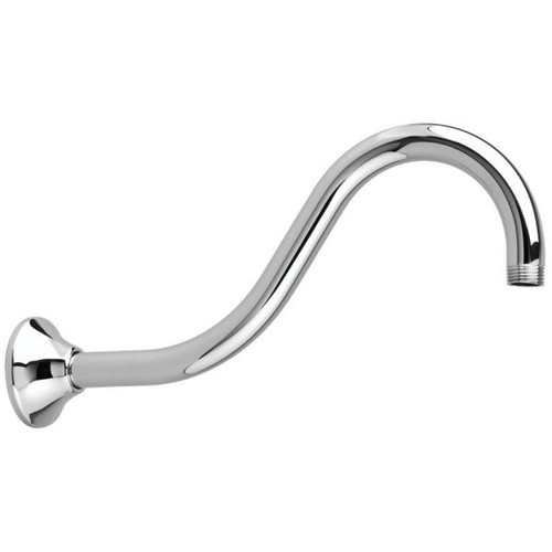 American Standard Chrome Shower Arm, 12" Wall Mount, Shepherd'S Crook, Chrome