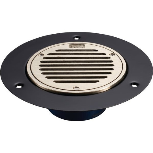 Zurn Fd2240-Nh4-Nt - 4" Cast Iron, Wood Deck Drain With Nickel Top