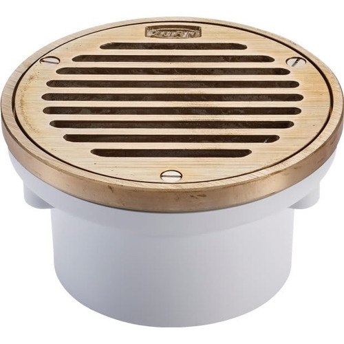 Zurn Fd2220-Pv3-Nt - 3" Pvc, Medium-Duty, Nickel Bronze, Floor Drain