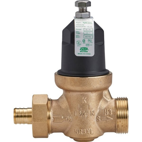 Zurn 3/4" Water Pressure Reducing Valve With Double Union Connections