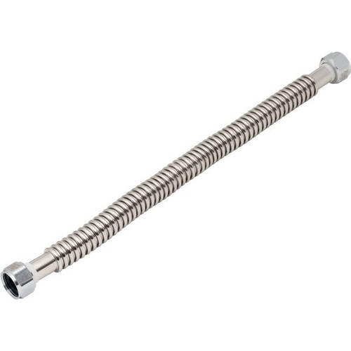 Maintenance Warehouse 24 In. Kink-Free Stainless Steel Water Heater Connector Hose, 0.75" FIP X 0.75" FIP
